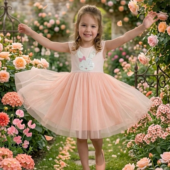 Unlisted Other - Sparkly Sequined Bunny Party Girls Dress